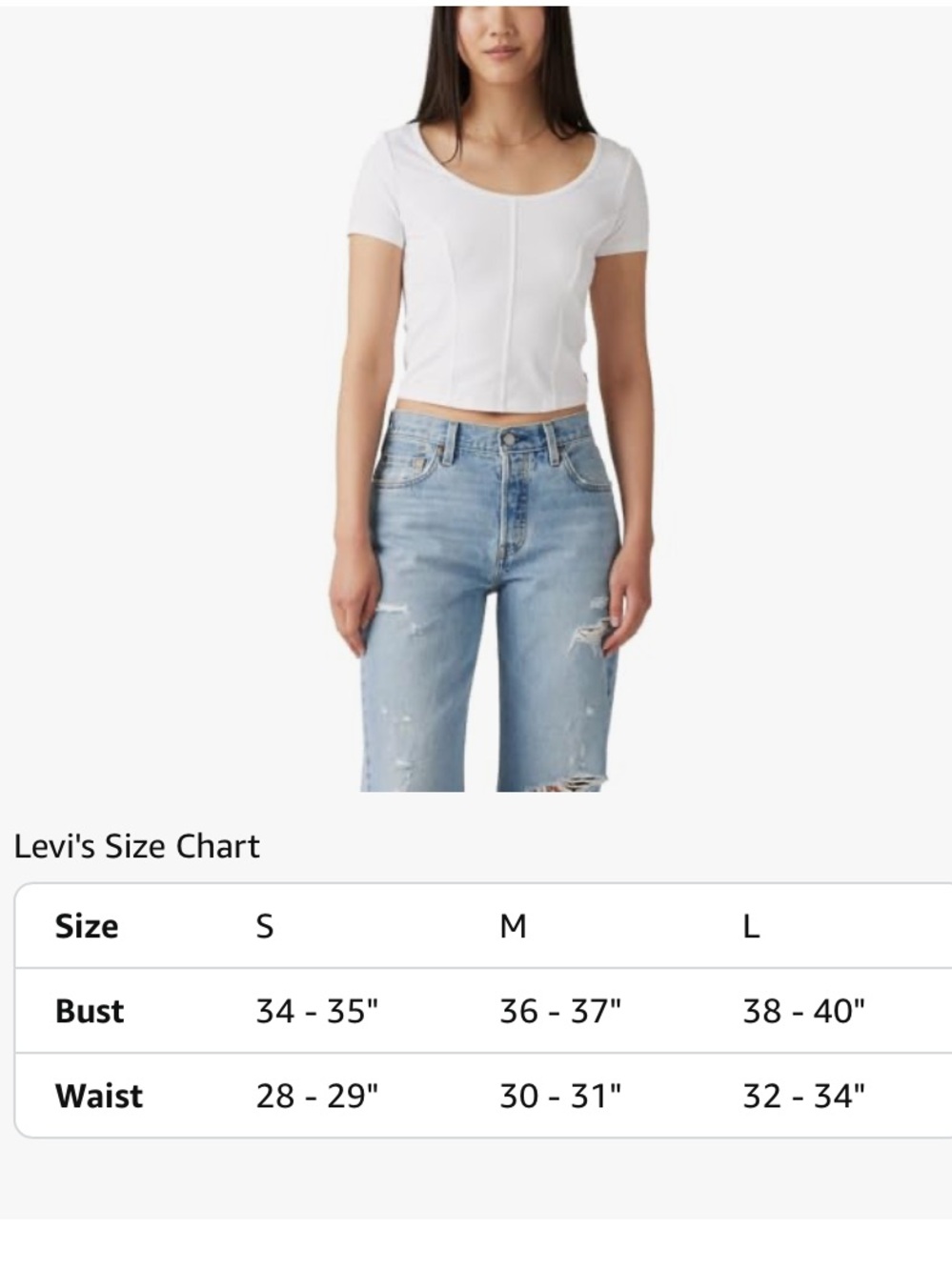 NWT Levi’s Women’s Mars Corset Tee - Medium - Picture 5 of 5